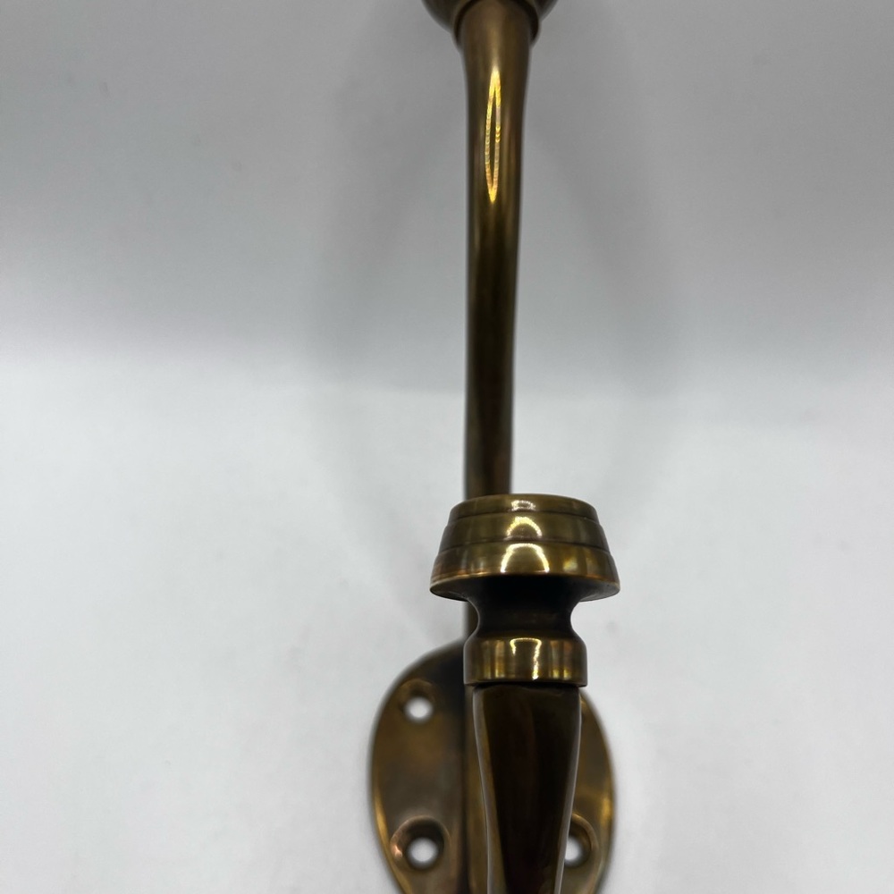 Vintage Upper Deck Handcrafted Brass Double Coat & Hat Hook - Picture 4 of 8
